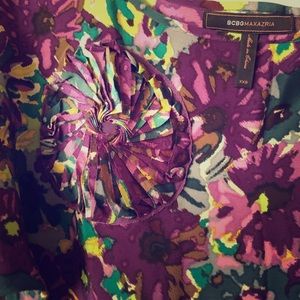 Floral print silk dress. Size xxs.